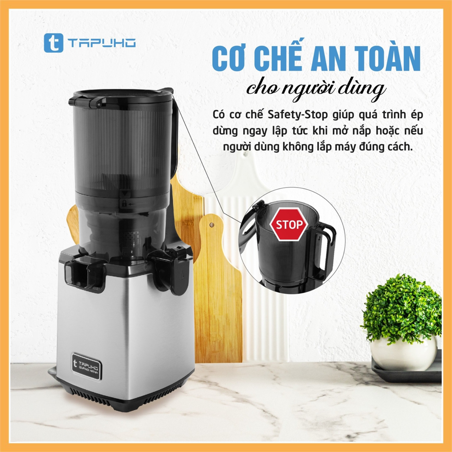 Máy ép chậm Tapuho TSJ68 - Giải pháp cho mùa hè- Hàng Chính Hãng