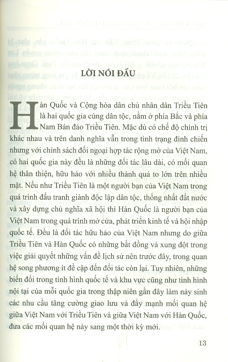 Quan Hệ Của Việt Nam Với Hai Quốc Gia Trên Bán Đảo Triều Tiên (Sách chuyên khảo)