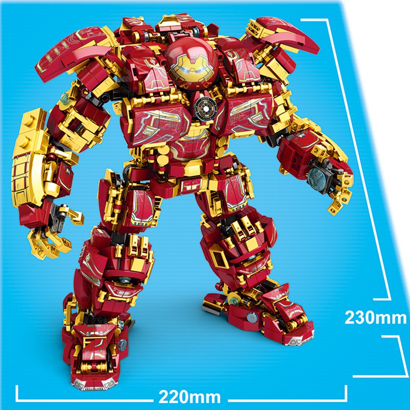 Lắp Ráp Xếp Hình Mô Hình Robot Hulkbuster Khổng Lồ Của Người sắt Iron Man 1450 Khối 76026- Đồ Chơi  Phát Triển Trí Tuệ Trẻ Em