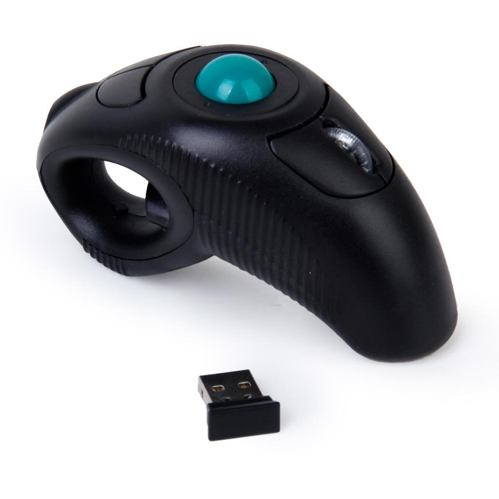 10M 2.4GHz USB Handheld Wireless Optical Trackball Mice Mouse