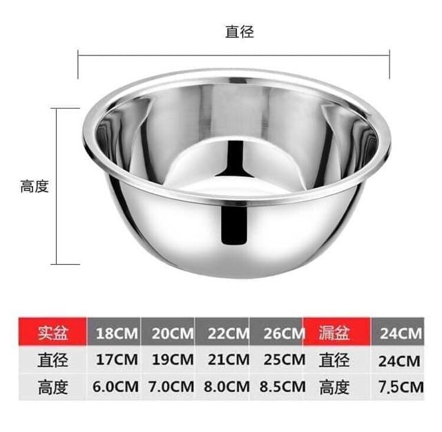 Bộ 5 tô inox đủ kích cỡ