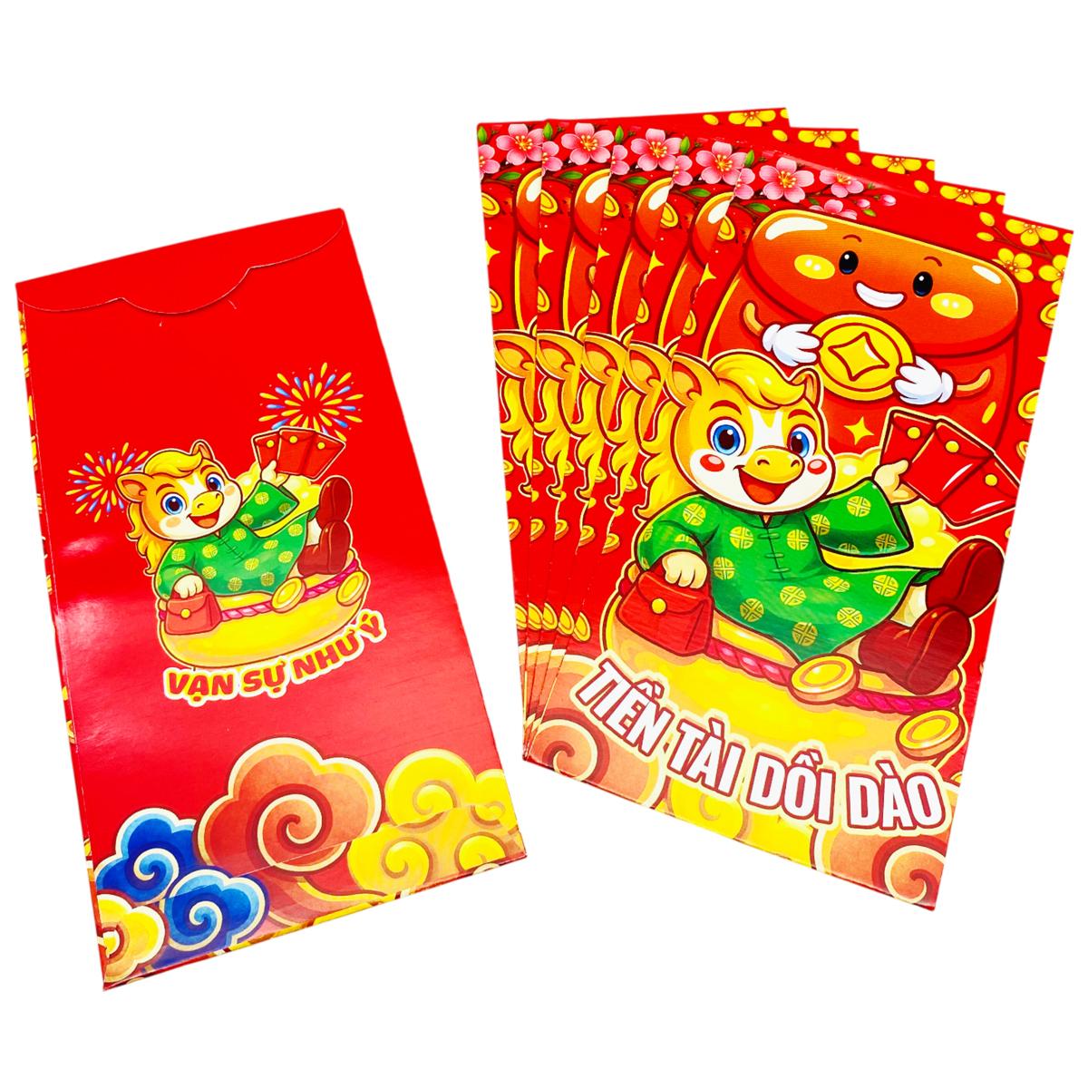 Bộ 6 Bao Lì Xì Tết Bính Ngọ 2026 - Teenage - Mẫu 46
