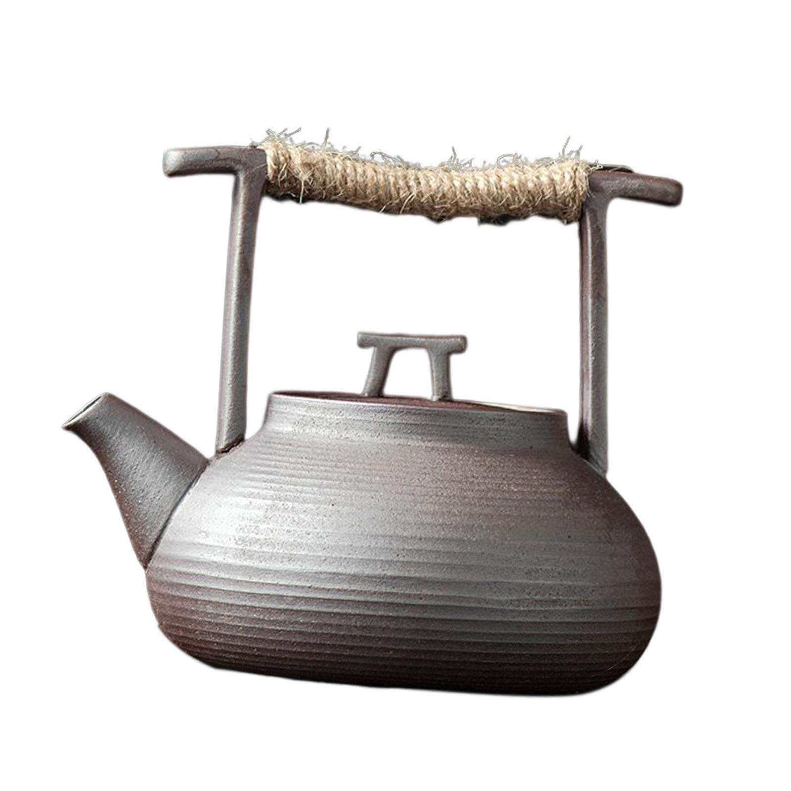 Ceramic Tea Kettle Handmade Teapot Warmer Teapot for Office Kitchen Picnic
