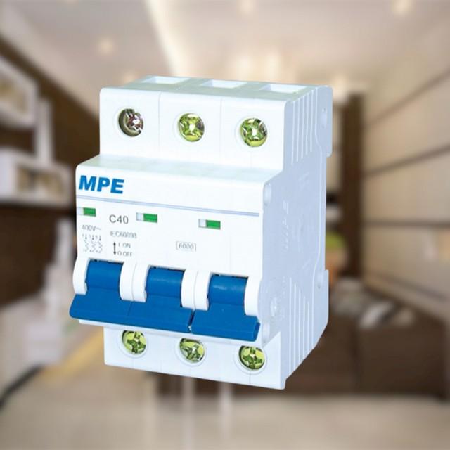 APTOMAT TỰ ĐỘNG 3P-10A/16A/20A/25A/32A/40A/50A/63A ICU 6KA / 4.5KA CAO CẤP MPE (MP6-C3)