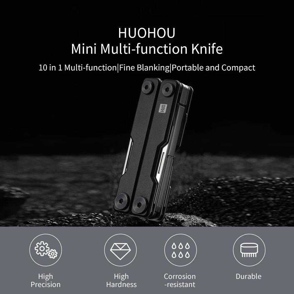 HUOHOU Mini Multitool Multi-function Pocket Knife Folding Knife EDC Knife with Screwdrivers/Scissors/Bottle Opener for