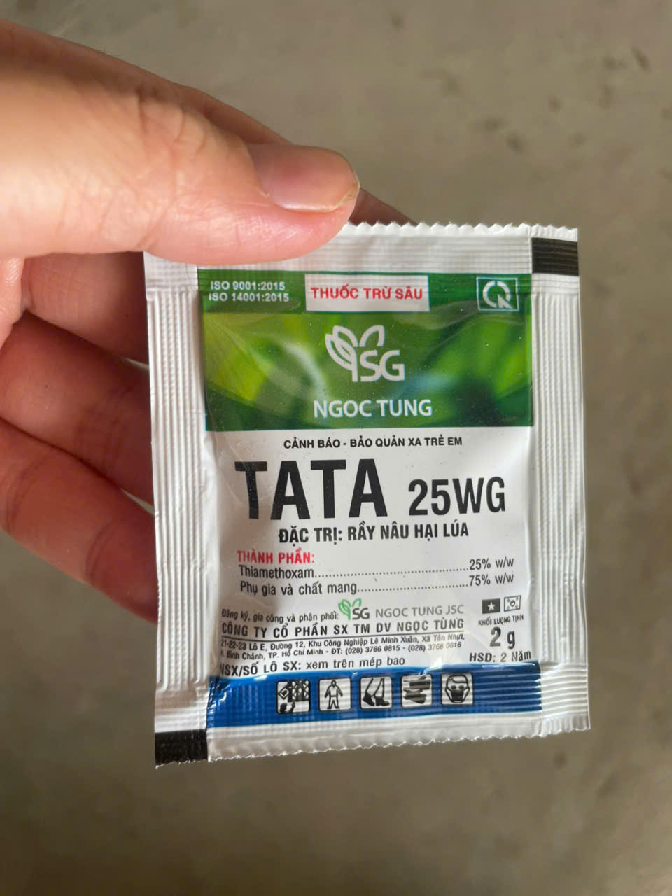 Thuốc trừ sâu TATA 25WG (2g) đặc trị rầy nâu, bọ trĩ và rệp sáp
