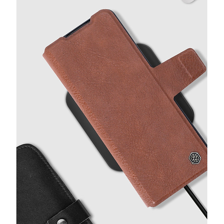 Bao da dành cho Samsung  Z Fold5 Nillkin Aoge Leather Cover - Hàng Chính Hãng (Tặng 2 túi PVC đựng thẻ ATM)