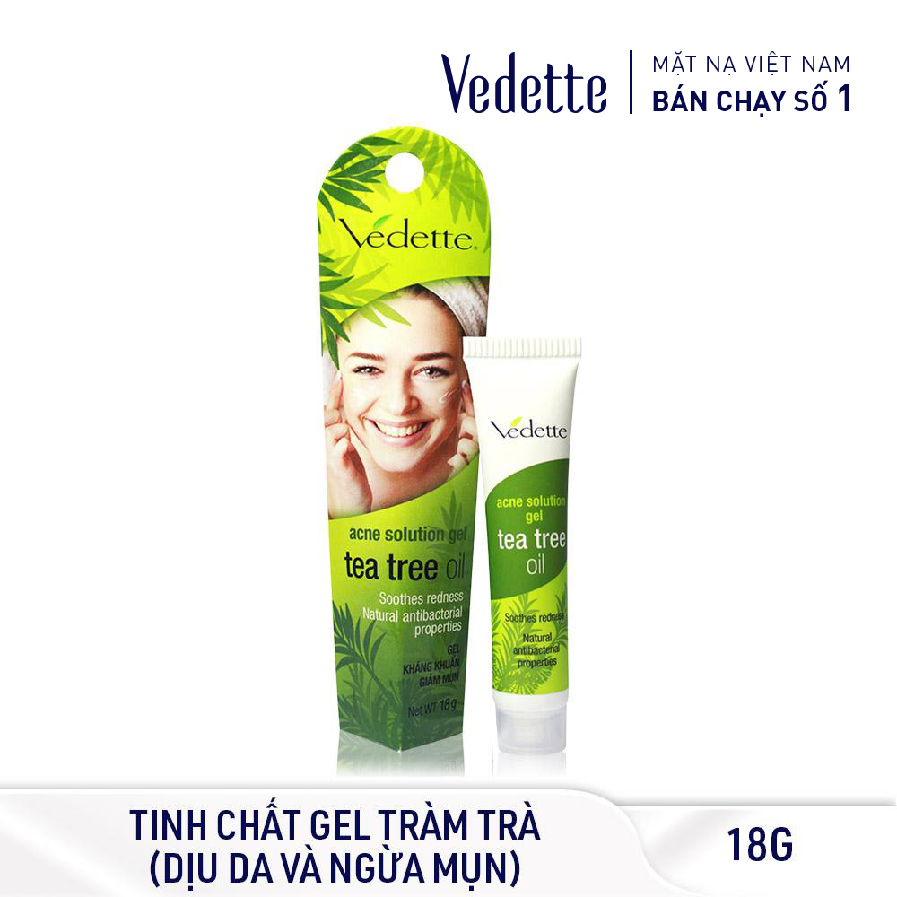 Gel Chấm Giảm Mụn Tràm Trà - Tea Tree Oil 18g VEDETTE - Giảm mụn và Sưng viêm