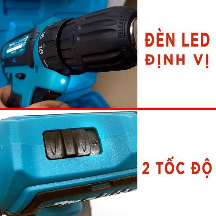 Máy khoan pin Makita 26v 3 chức năng tặng bộ phụ kiện 24 chi tiết