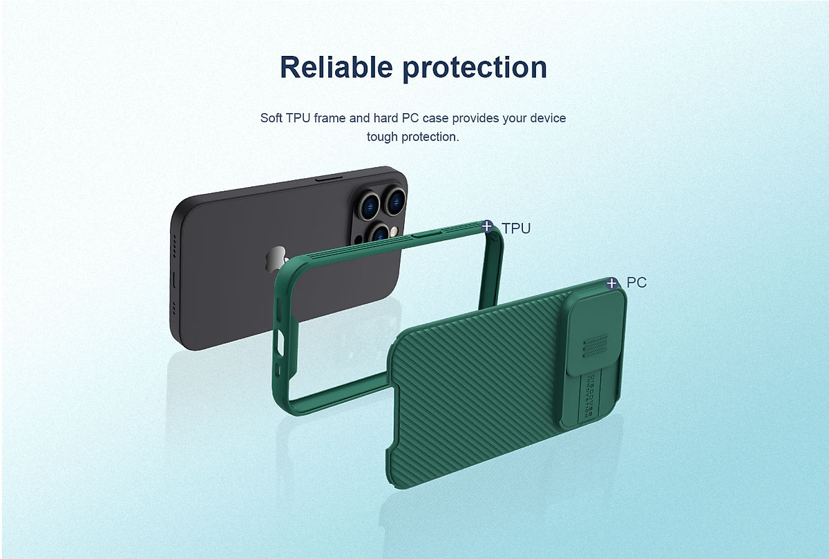 Ốp lưng bảo vệ Camera cho iPhone 14 Pro Max/ 14 Pro/ 14 Plus/ 14 hiệu Nillkin Camshield - hàng nhập khẩu