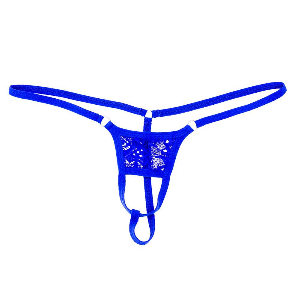 2Pcs Men's Open Front Breathable G-String Underwear Pouch Brief Thong