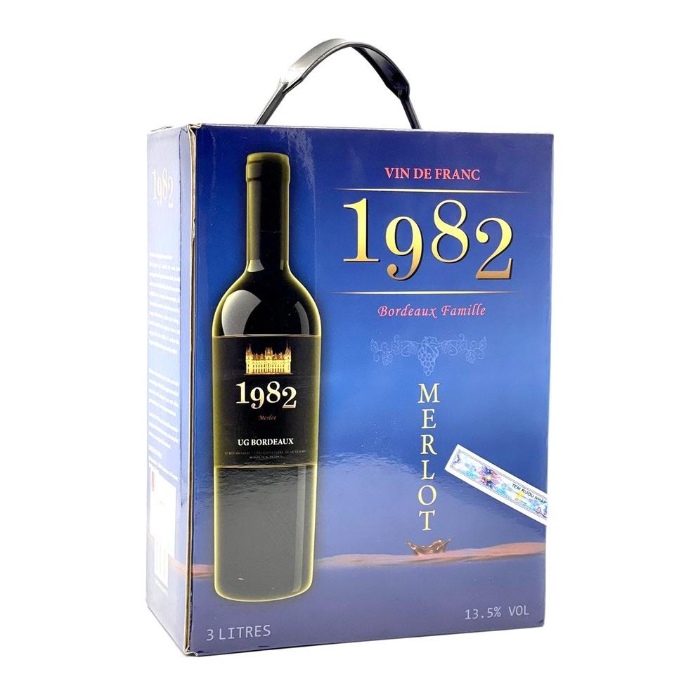 Rượu vang bịch Pháp 1982 Merlot 3 lít