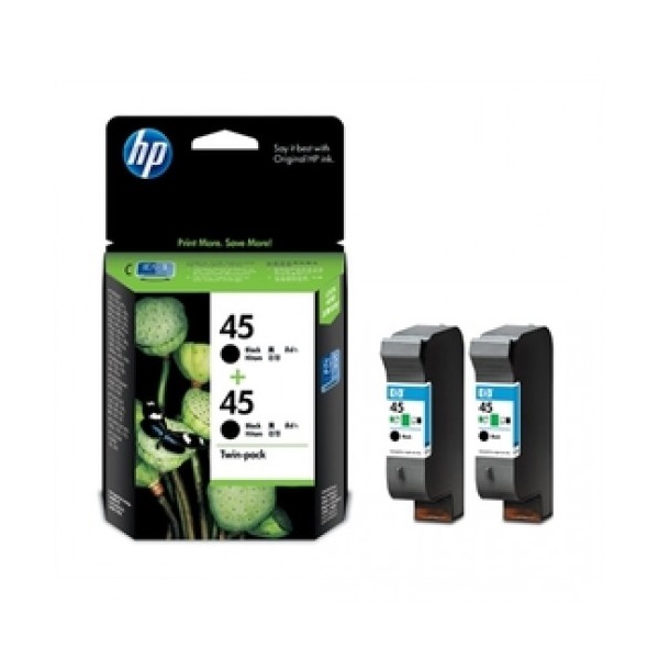Mực in Phun HP 45 2-pack Black Original Ink Cartridges Đen  - Hàng Chính Hãng
