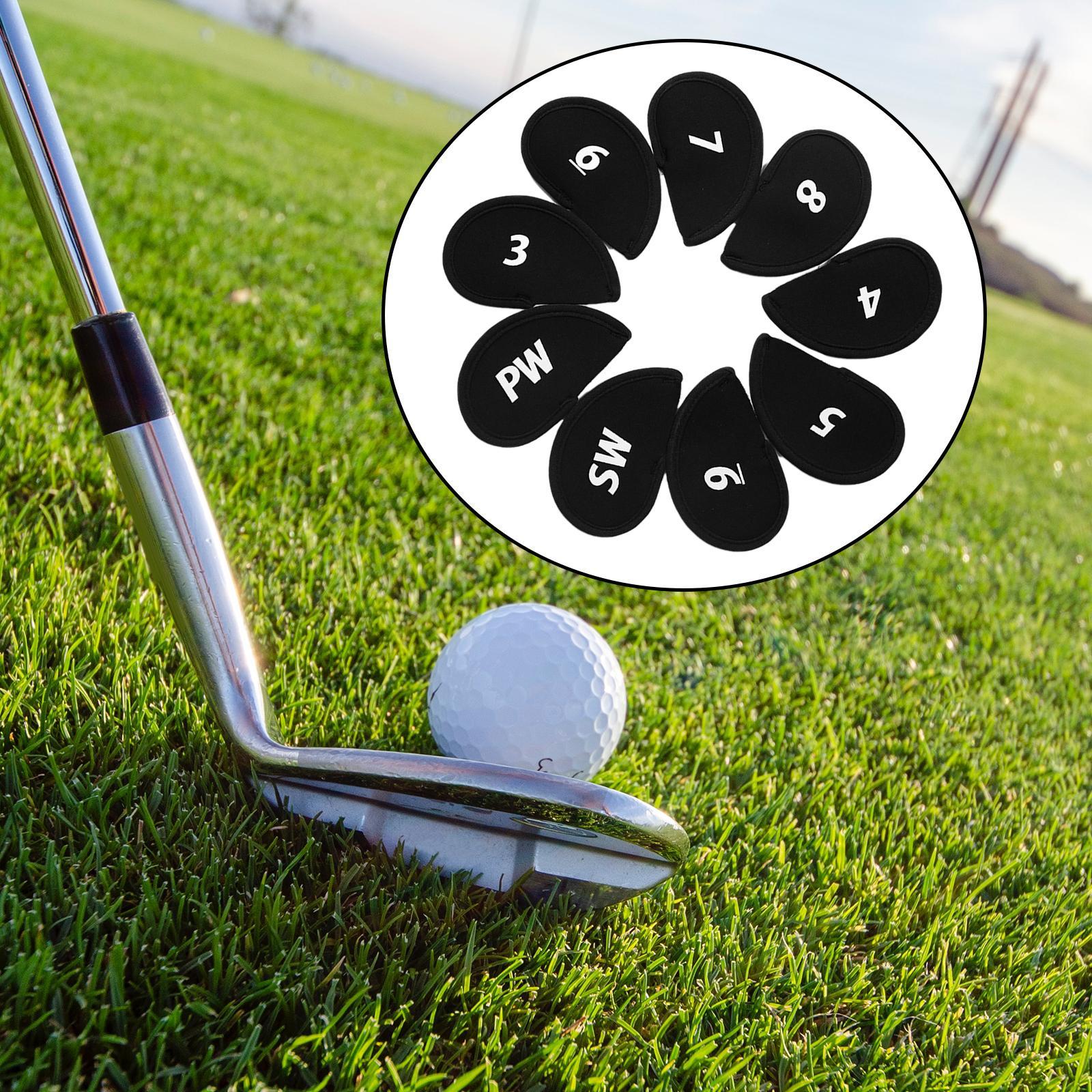 10Pcs Golf Iron Covers Set Golf Club Headcover Sleeve Training Equipment