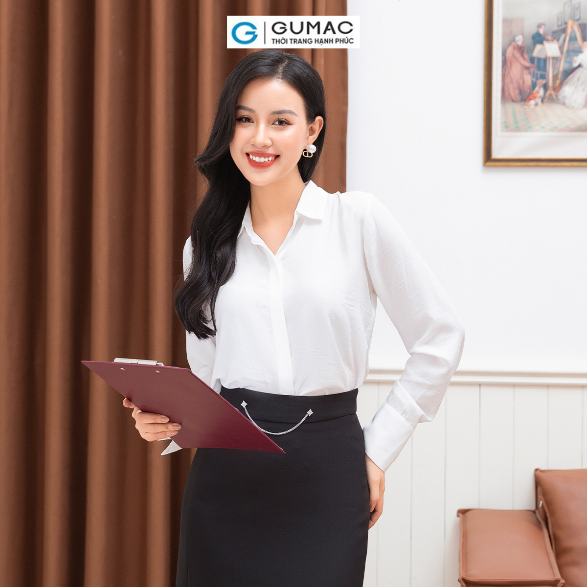 Áo sơ mi manset kiểu GUMAC AD09004