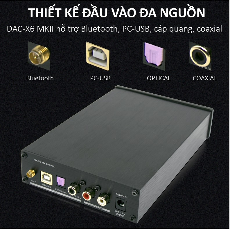 Bộ Giải Mã Âm Thanh Bluetooth 5.0 FX-Audio DAC X6 MKII - Hàng Nhập Khẩu