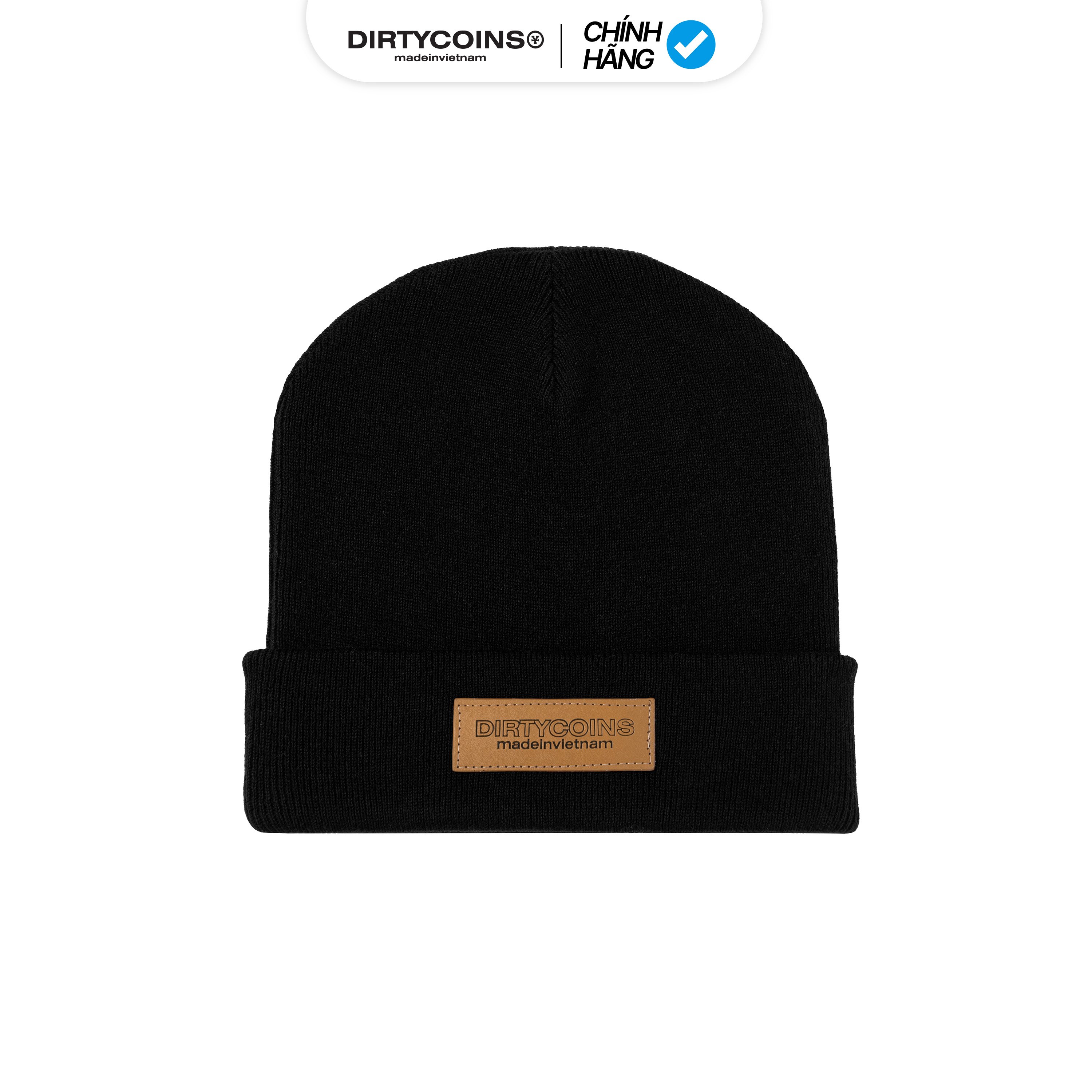Nón DirtyCoins Leather Patch Beanie