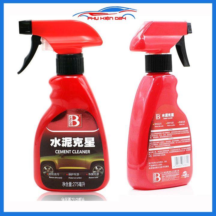 Chai xịt tẩy xi măng dính cửa kính vỏ ô tô Botny B-2085 an toàn hiệu quả dung tích 275ml