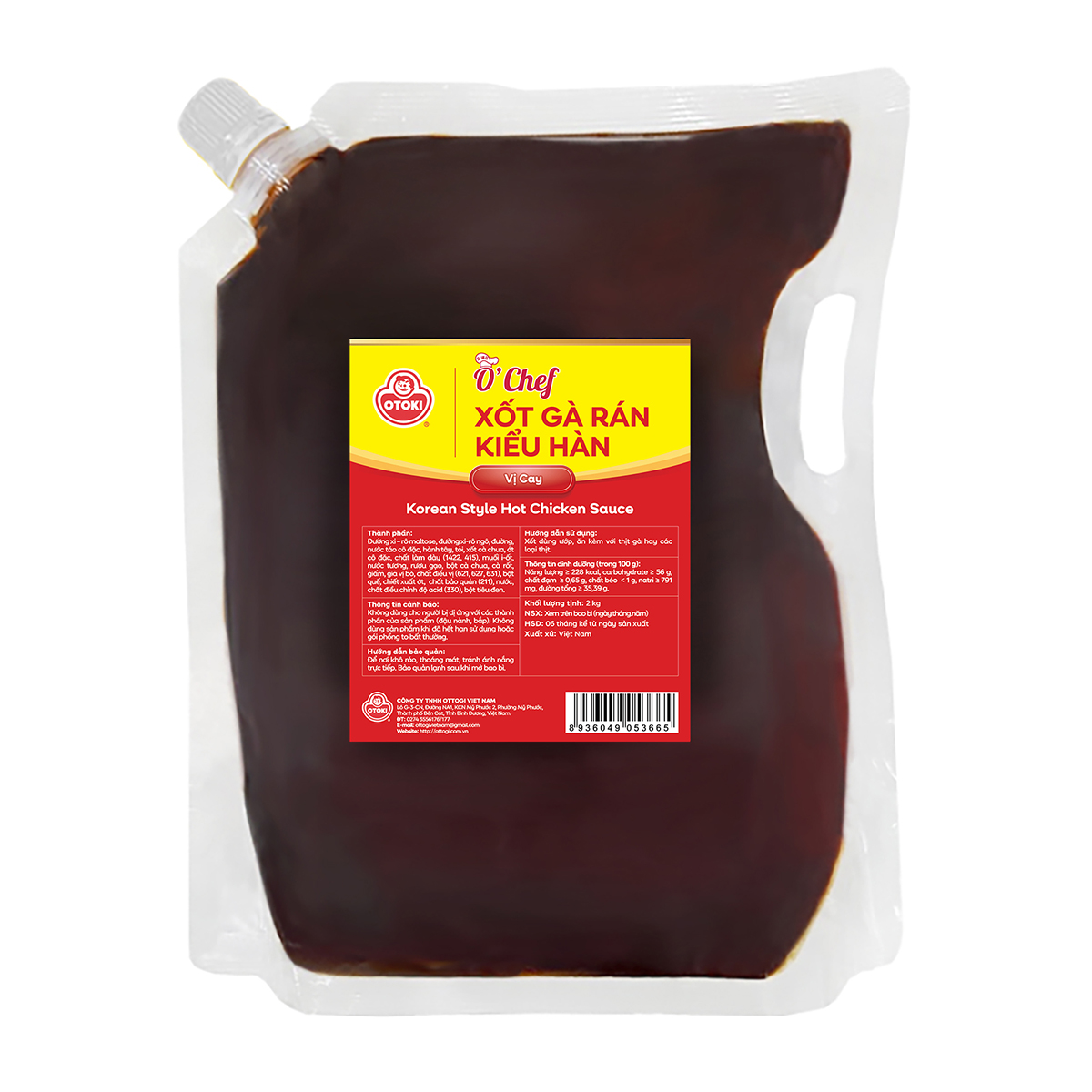 Xốt gà rán kiểu Hàn vị cay O'chef Ottogi 2kg