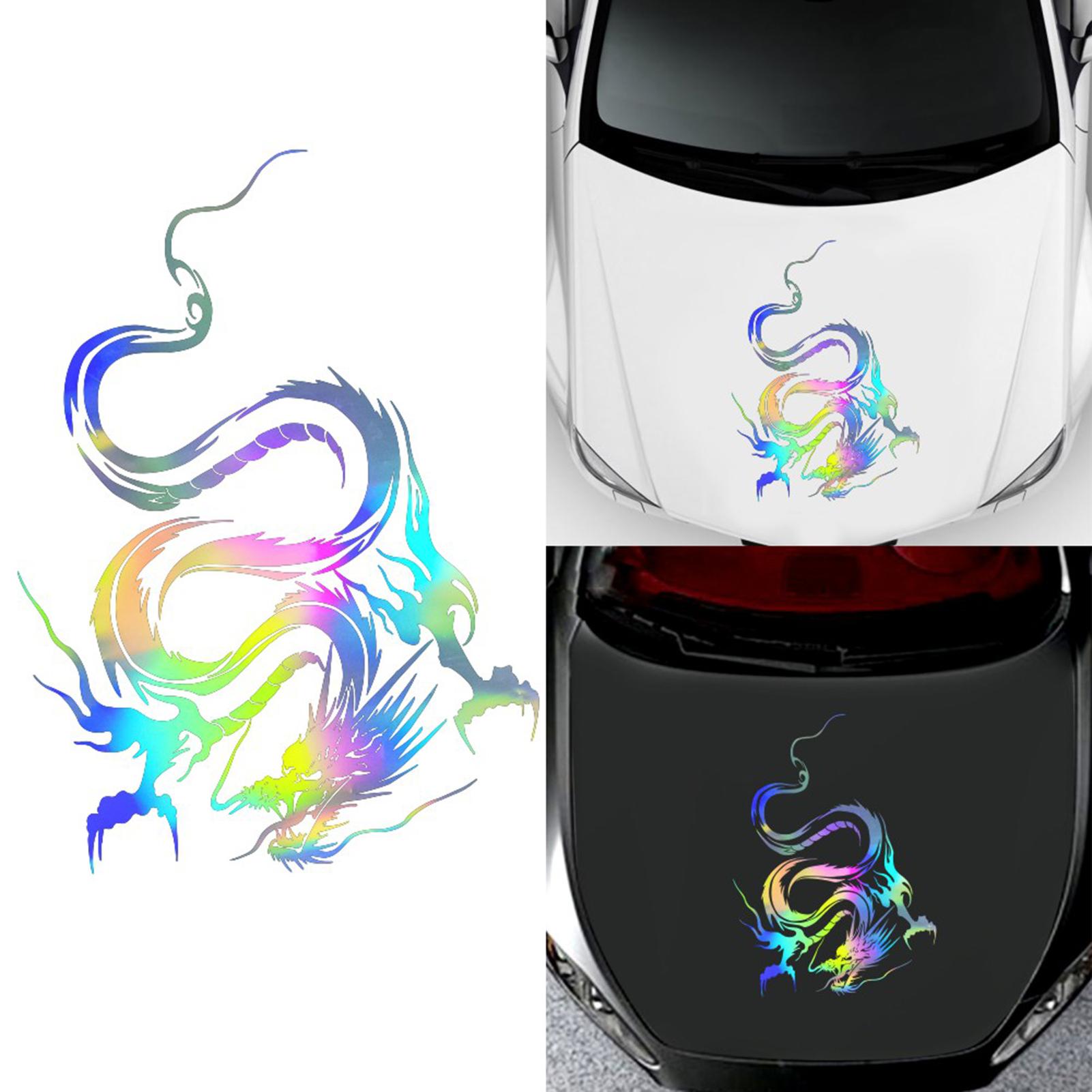 Dragon Graphic Car Hood Sticker Self-Adhesive Vinyl Roof Scratch Decals