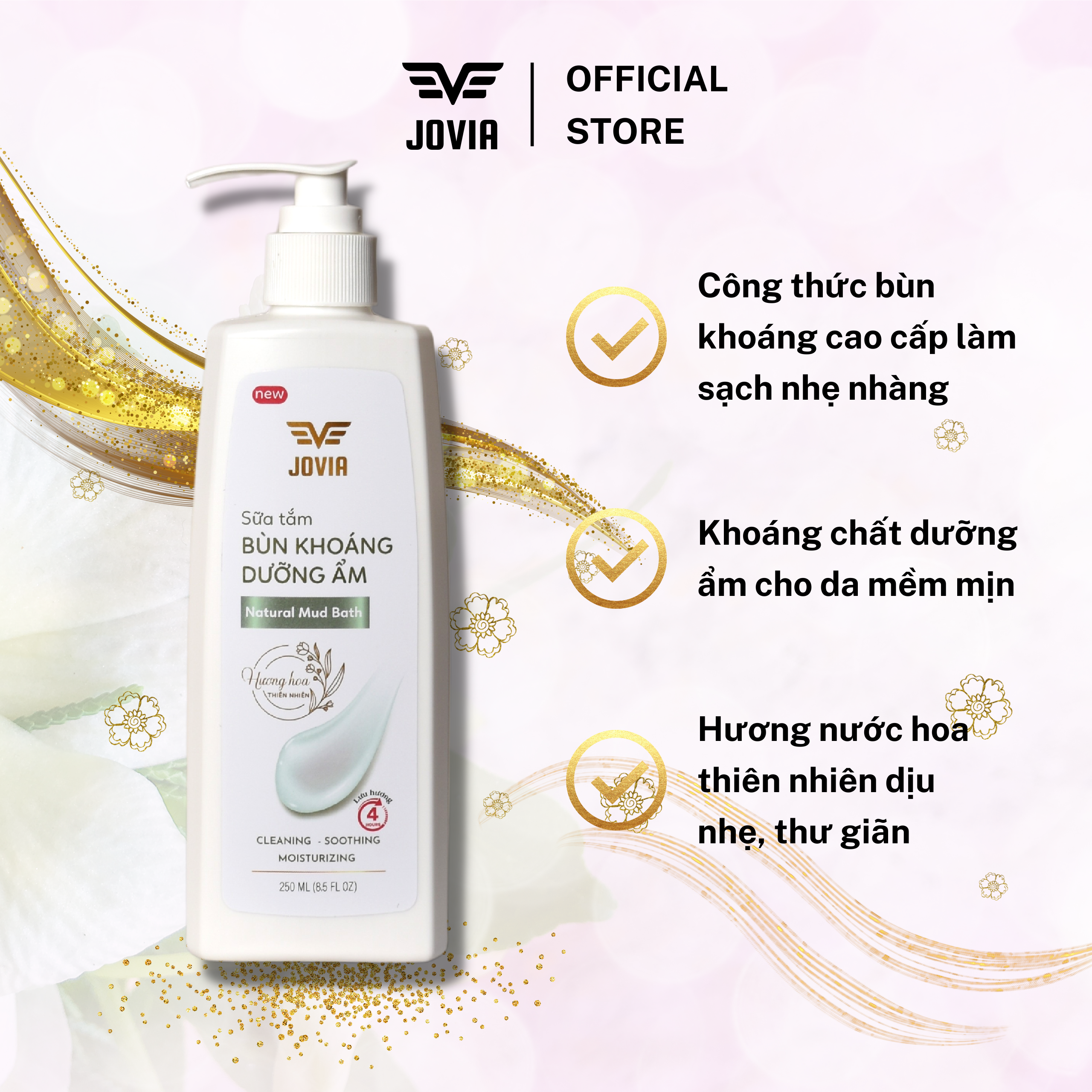 SỮA TẮM BÙN KHOÁNG DƯỠNG ẨM CAO CẤP 250ML