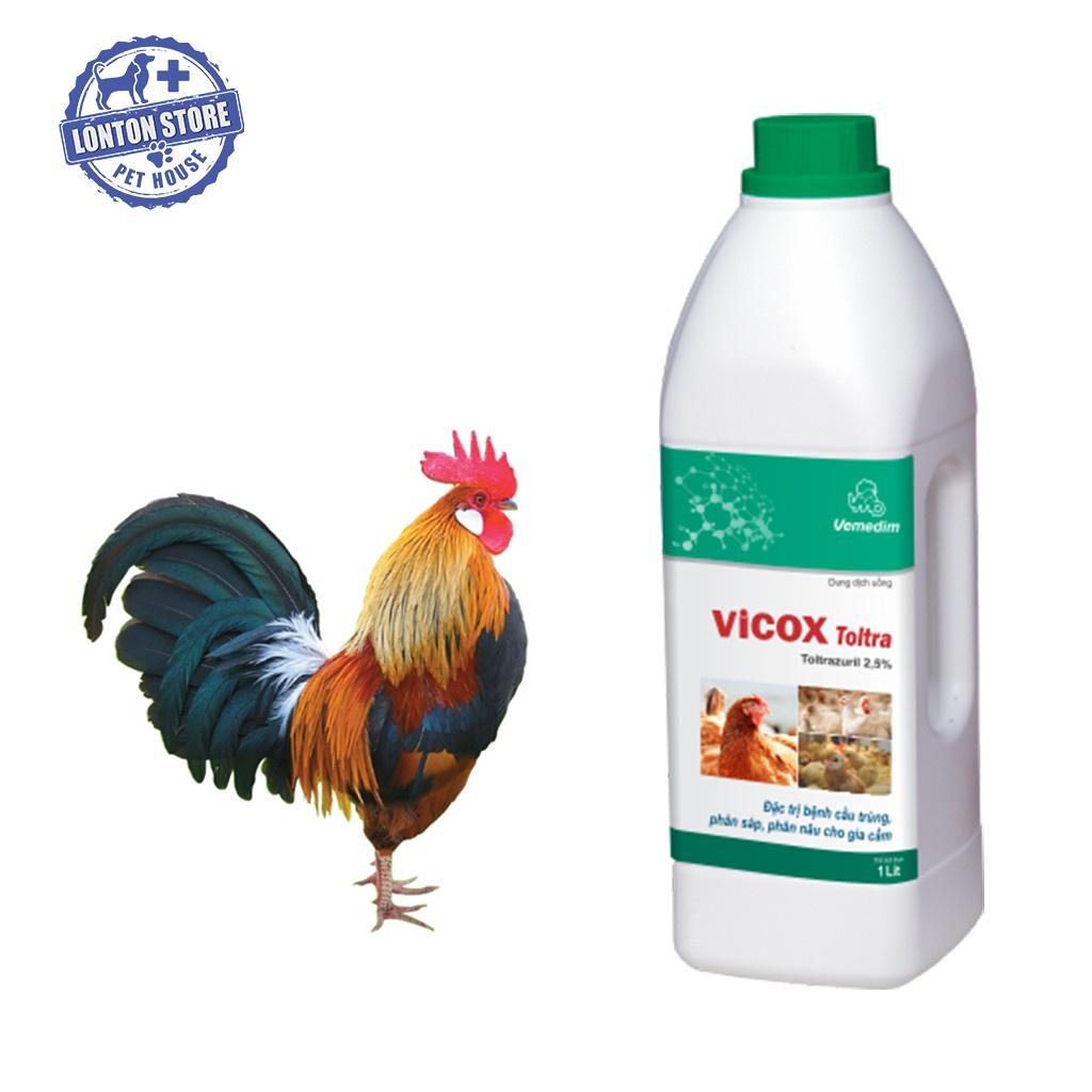 Dung dịch Vicox Toltra - Phòng Và Diệt Cầu Trùng Gà Đá, Gà Vườn, Vịt 1lit