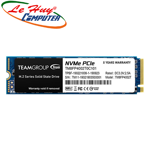 Ổ cứng máy tính SSD TEAM MP34 M.2 2280 2TB PCIe 3.0 x4 with NVMe - Hàng Chính Hãng