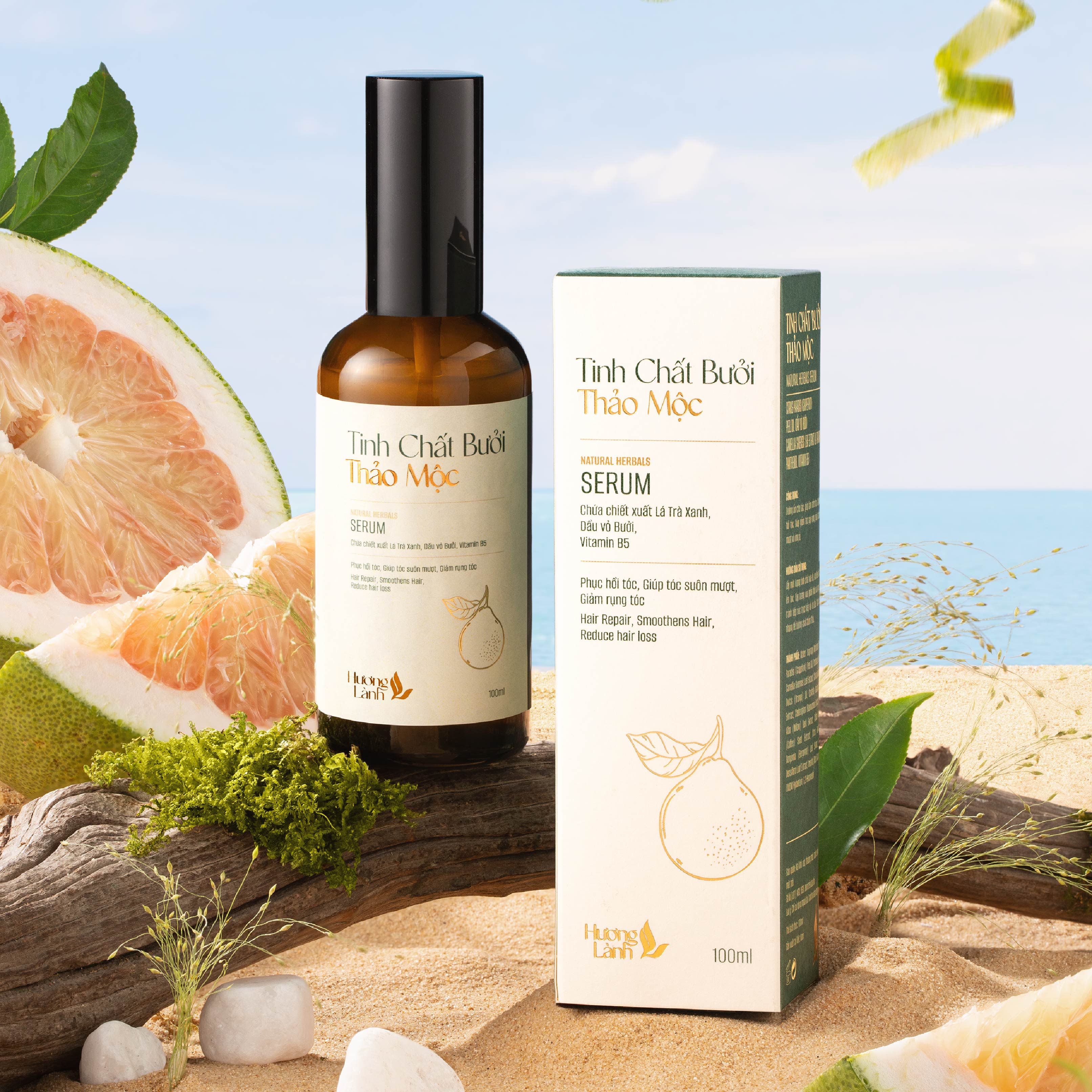COMBO 2 sản phẩm Dầu gội thảo mộc Hương Lành 300ml và Tinh chất bưởi thảo mộc Hương Lành 100ml DẦU GỘI hỗ trợ kích mọc tóc, giảm gãy rụng và sạch gàu hiệu quả TINH CHẤT XỊT TÓC GIẢM GÃY RỤNG, KÍCH THÍCH MỌC TÓC, NUÔI DƯỠNG DA ĐẦU