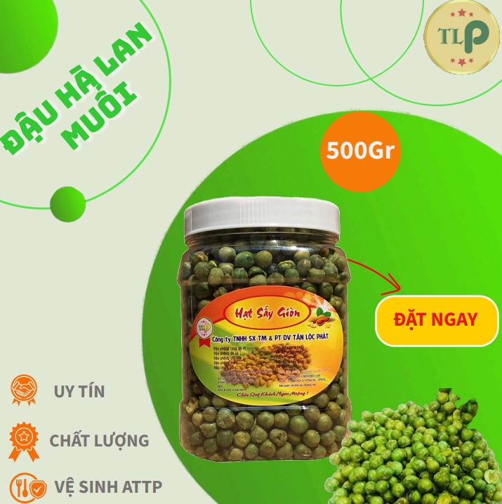 500G ĐẬU HÀ LAN MUỐI GIÒN NGON (HŨ NHỰA)