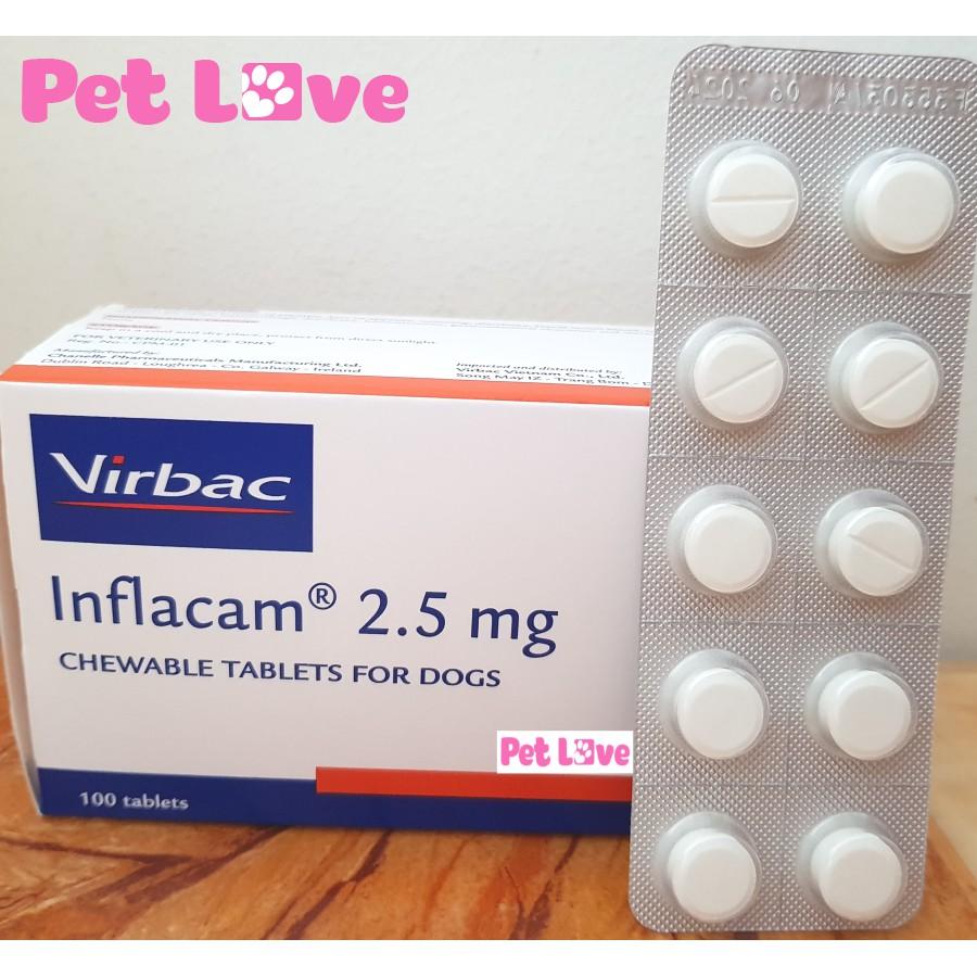 Inflacam 2,5mg kháng viêm, giảm đau trên chó (1 hộp x 100 viên)