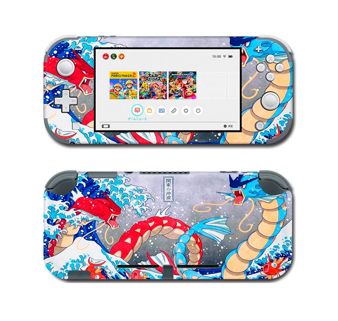Skin decal dán Nintendo Switch Lite mẫu Pokemon Gyarados (dễ dán, đã cắt sẵn)