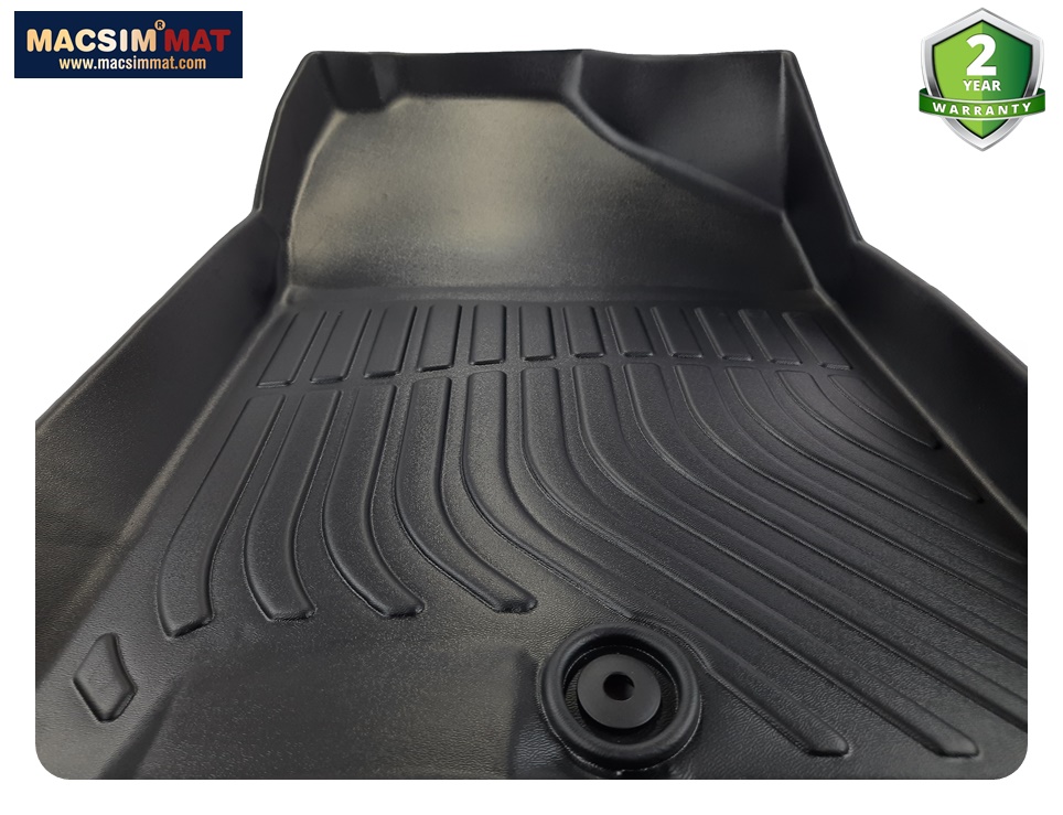 Thảm lót sàn xe ô tô KIA K3 CERATO (2013 - 2017) chất liệu TPV thương hiệu Macsim màu đen