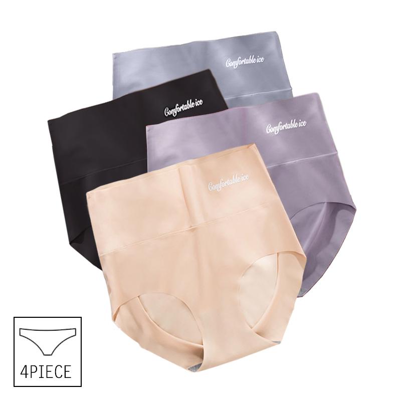4 Cái/lốc Sexy Quần Lót Không Đường May Quần Lót Băng Lụa Quần Đùi Bé Gái Cao Cấp Quần Lót Ren Quần Lót Vô Hình Quần Lót Bộ