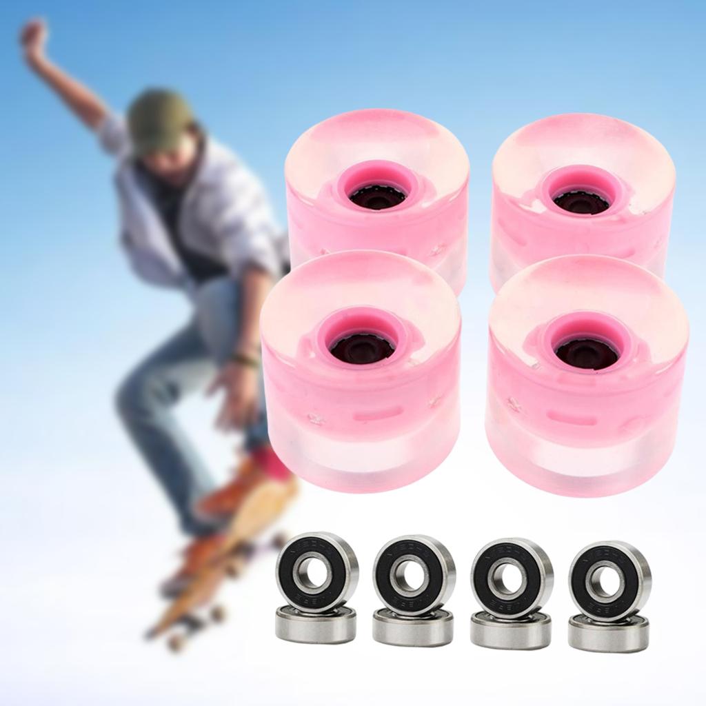4Pcs Luminous Skateboard Wheels Flash Longboard Wheel Replacement