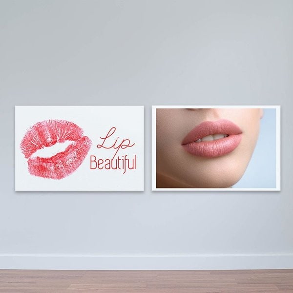 Tranh trang trí phòng xăm &quot;Lip beautiful&quot; | Tranh xăm môi W2291 Canvas