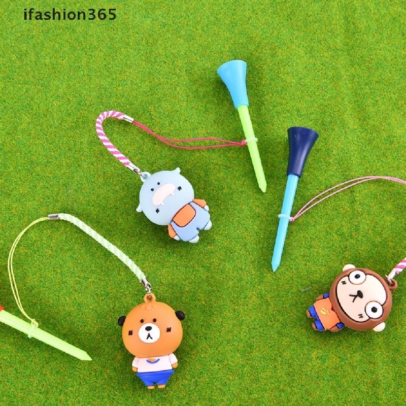 Tee golf dây cao su giá đỡ bóng chơi golf với dây treo họa tiết nhiều hình dễ thương TG066