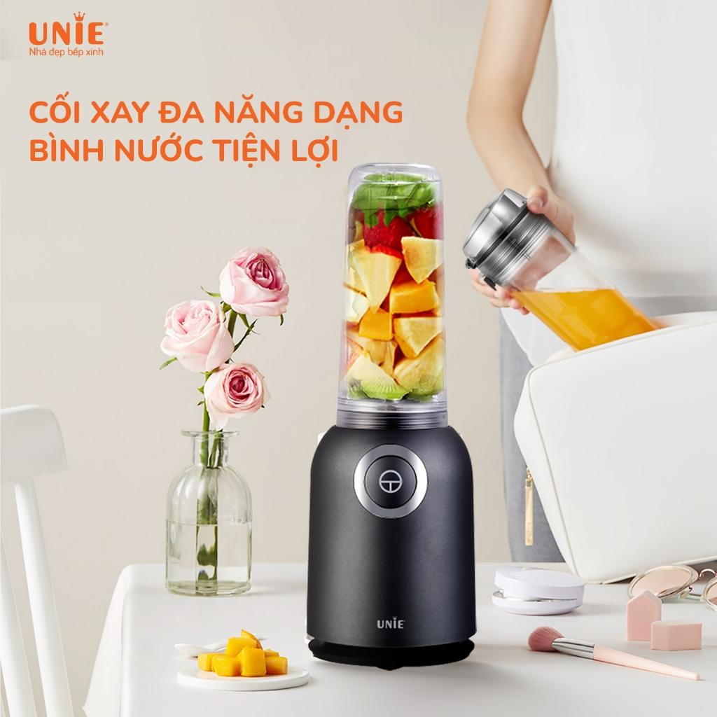 Máy Xay Sinh Tố UNIE UMB05, 2 Cối xay tiện lợi 600ml, 450ml, công suất 250w, hàng chính hãng