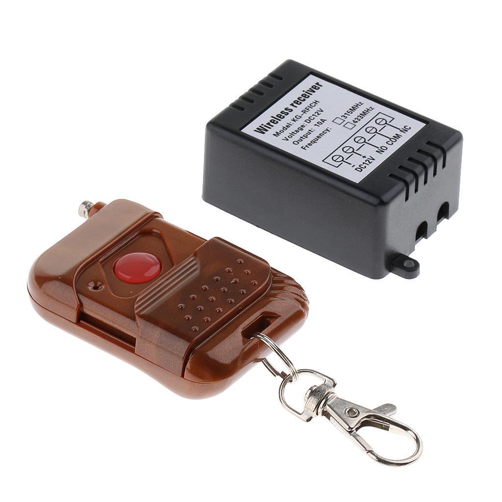 433Mhz Wireless RF Switch 164ft Long Range DC 12V 1 Channel Wireless Remote
