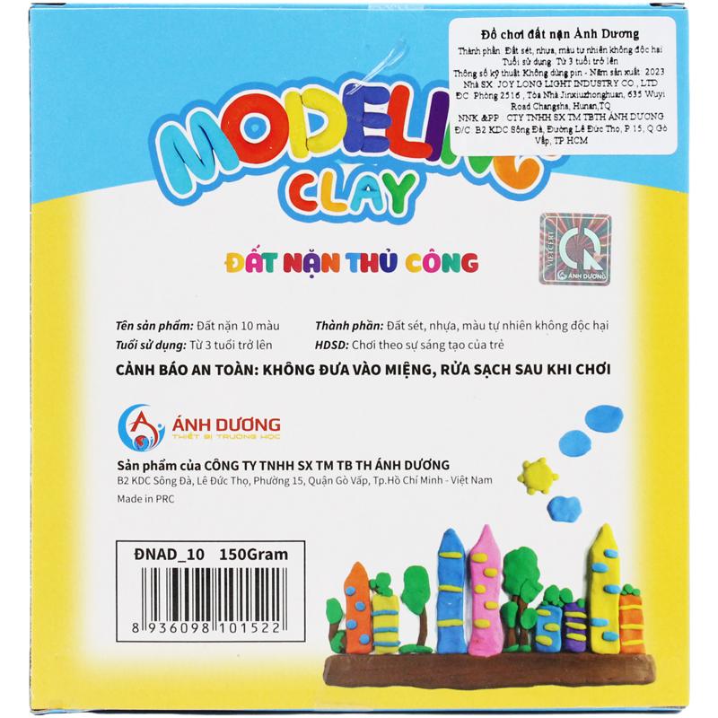 Đồ Chơi Đất Nặn Thủ Công 10 Màu 150g Modeling Clay - Ánh Dương ĐNAD-10