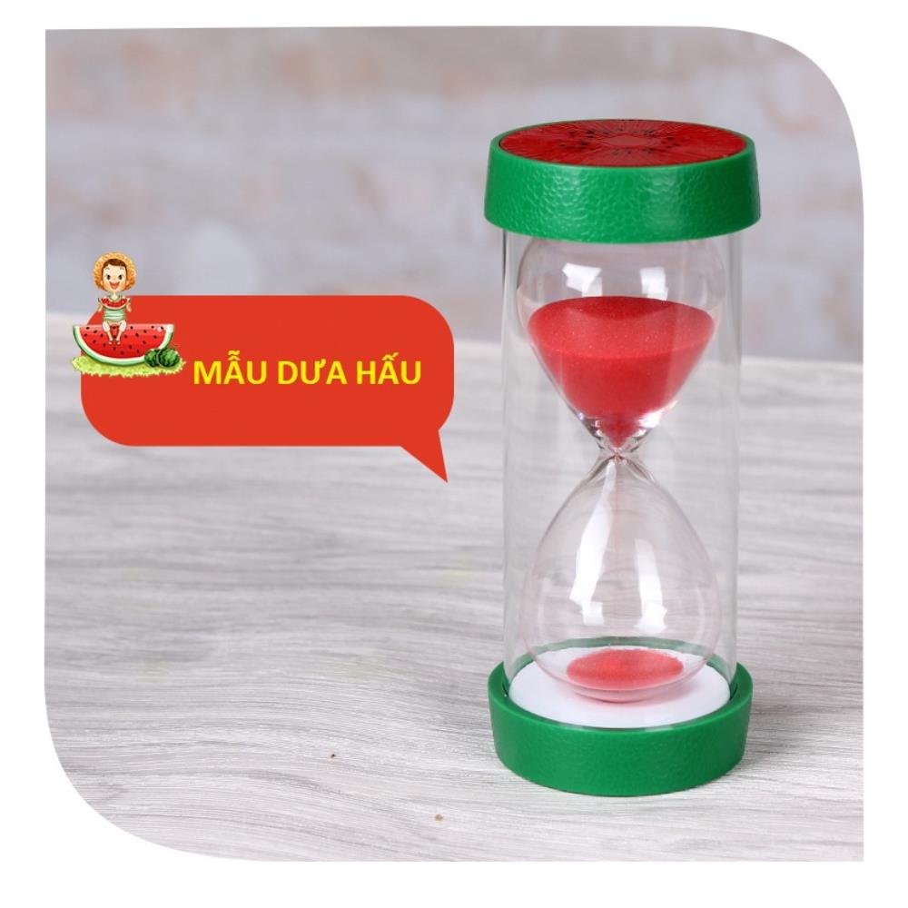 Đồng hồ cát kiểu trái cây 1/3/5/10/15/30 phút mini, đồng hồ hẹn giờ đếm ngược trang trí để bàn cute dễ thương