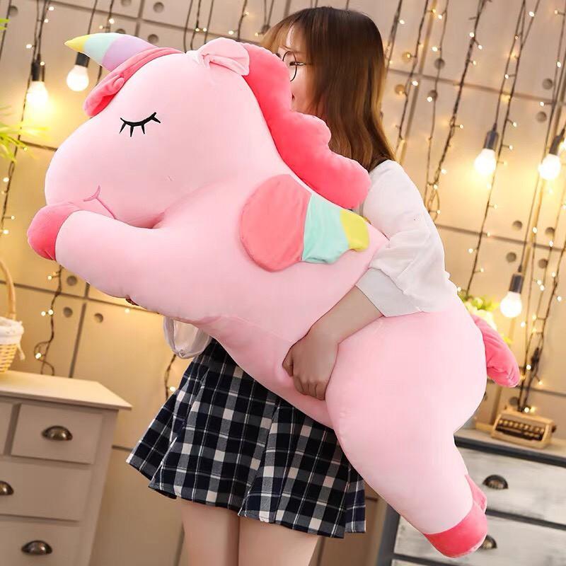 Gấu bông kì lân 1 sừng đáng yêu size 110cm