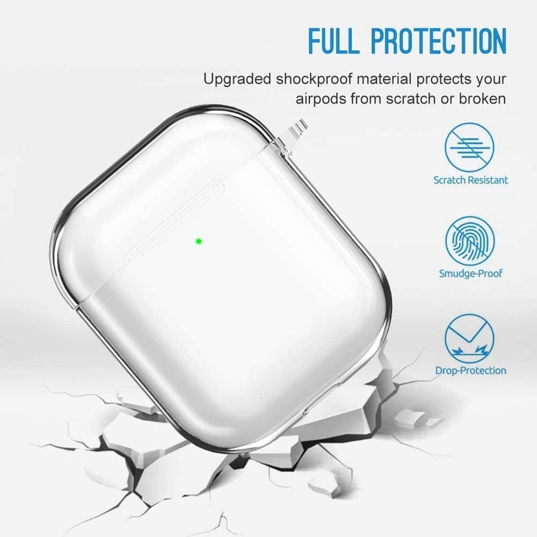 Bao case chống sốc trong suốt cho Airpods 1 / 2 hiệu Likgus Crystal Shell - Mỏng 0.8mm, bảo vệ toàn diện, vật liệu cao cấp - Hàng nhập khẩu