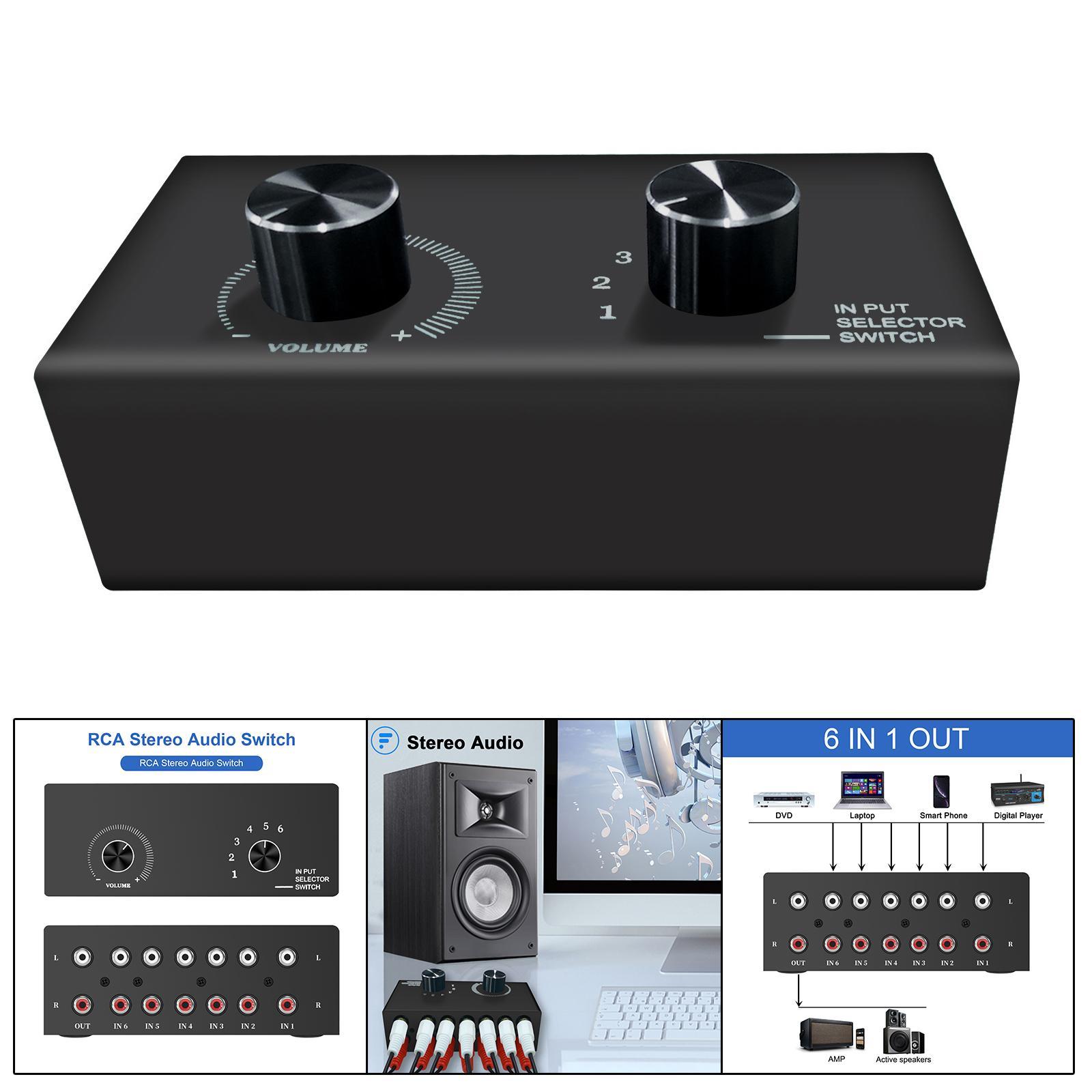 Audio L/R Channel Audio port Portable for Home Speakers