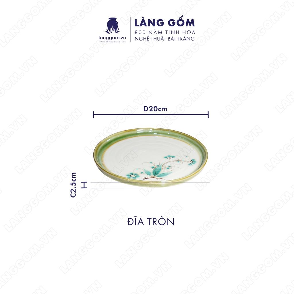 Bộ ấm chén Men hỏa biến chuôi + vẽ tròn - Gốm sứ Bát Tràng - Làng Gốm