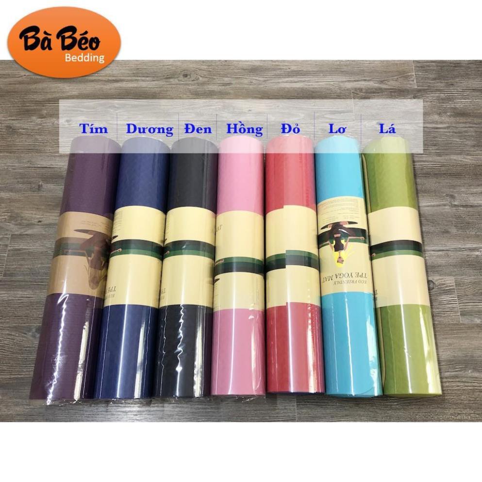 (Tặng Túi Đựng Thảm và dây buộc) THẢM TẬP YOGA TPE CAO CẤP 2 LỚP 6MM,