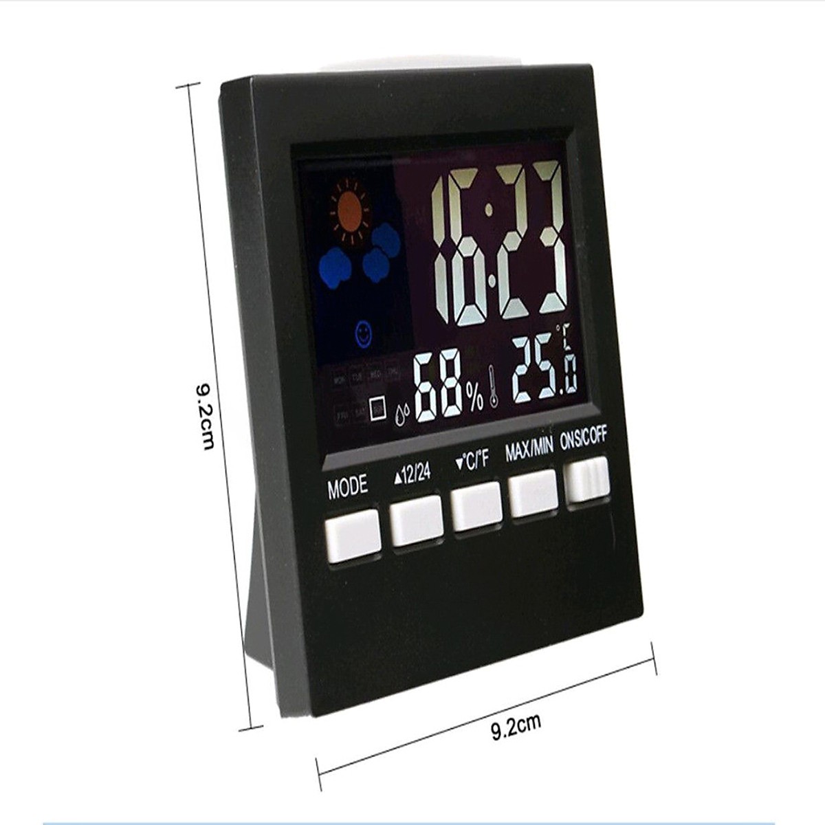 Đồng hồ để bàn đa năng màn LED đo nhiệt độ, độ ẩm, báo thức