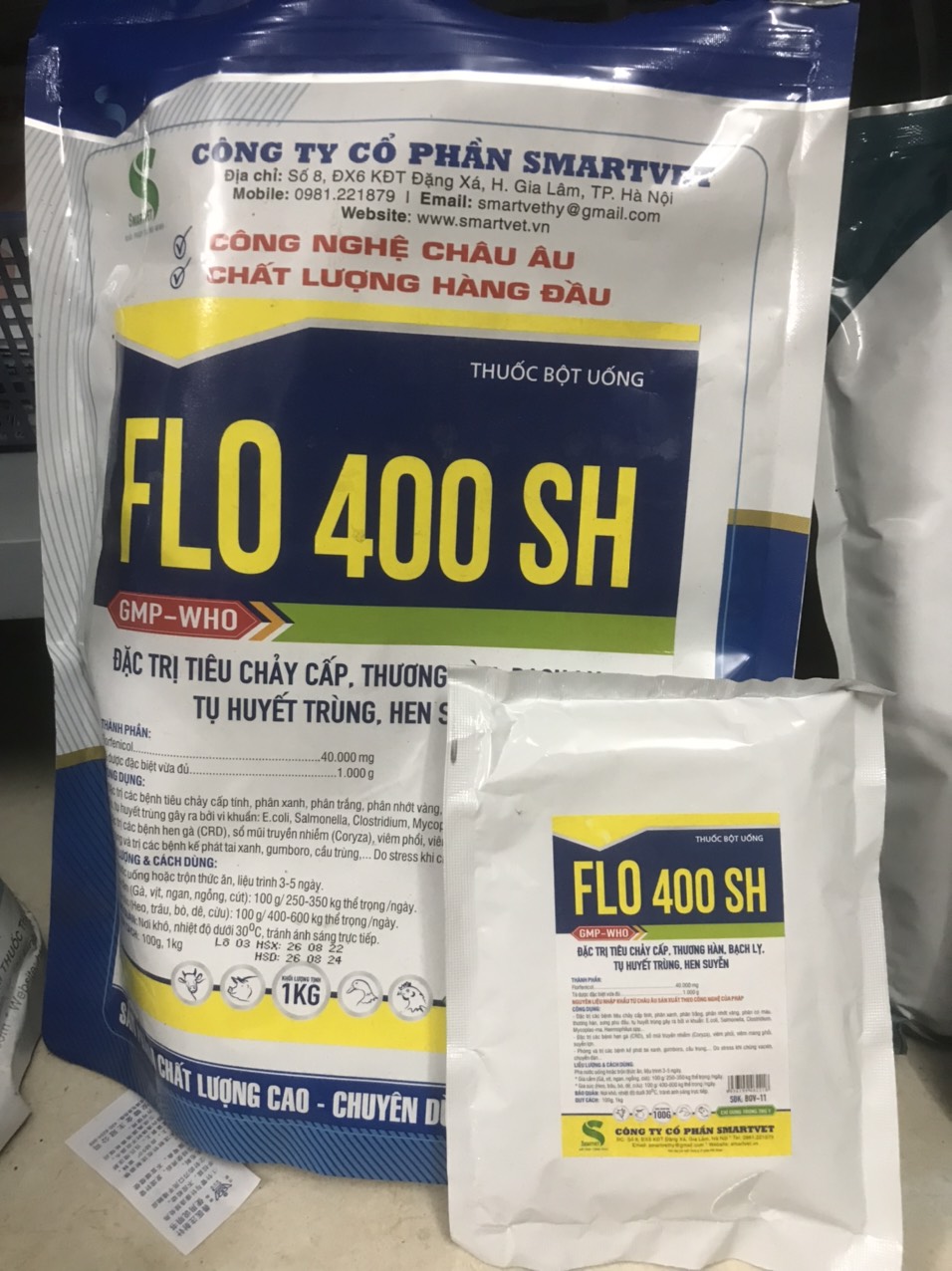 Flo400 SH/  Flo 400 SH (100g) dùng cho chó, mèo, gia súc, gia cầm