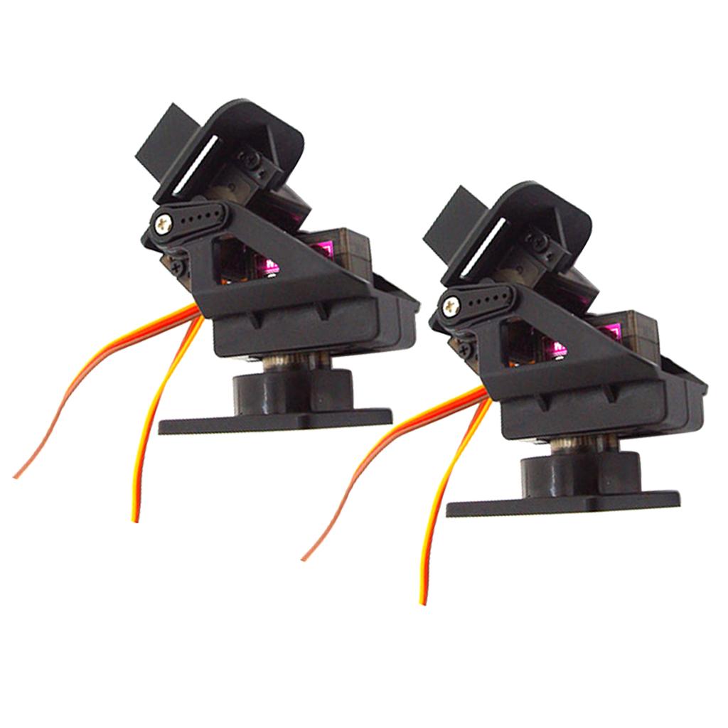 Nhựa Pan-Tilt Với Servo Gắn Máy Ảnh Nền Tảng Chảo Nghiêng Chống Rung Cho DIY Robot Trên Không 2 Gói (SG-90/MG-