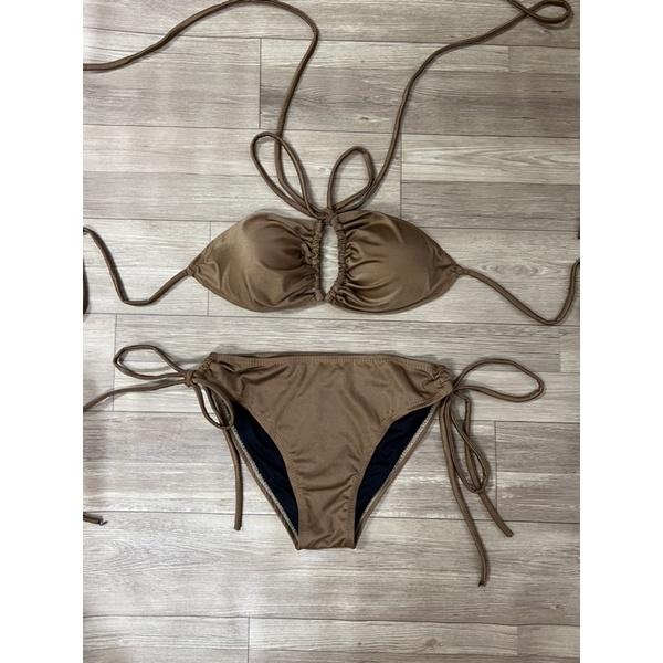 Bikini tam giác 2 mảnh màu nâu cực tây