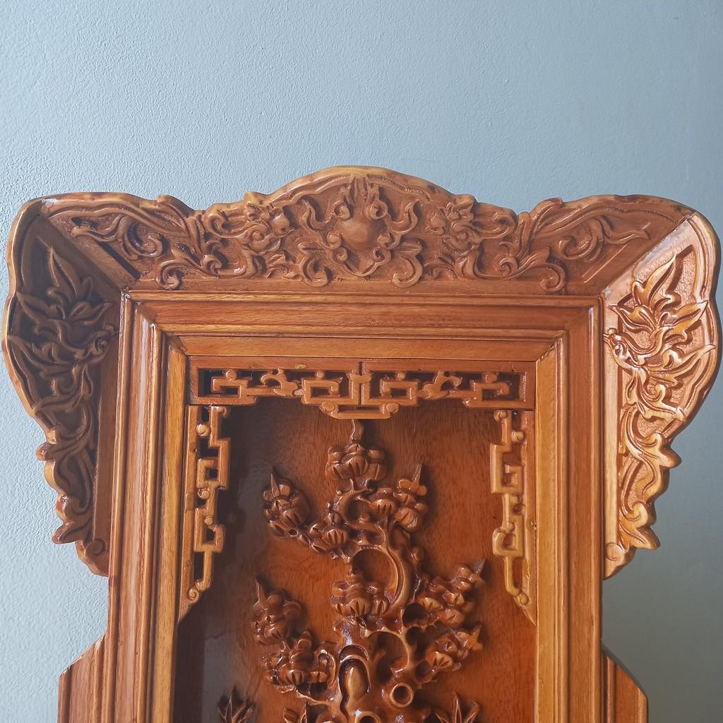 Tranh- án hương thờ gỗ mít cao 72cmx46cmx18cm